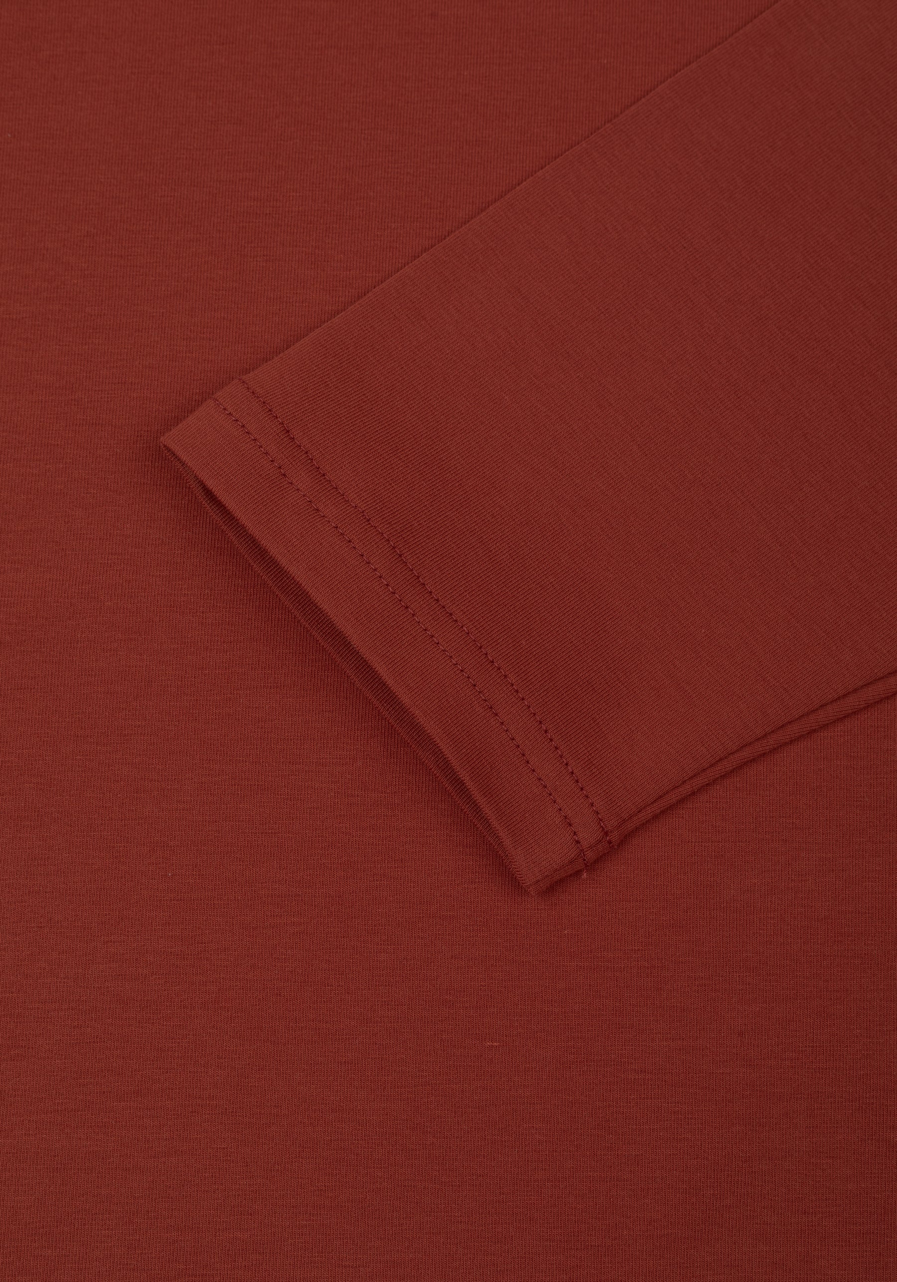 Sienna Orange Cotton Undershirt - Long Sleeve