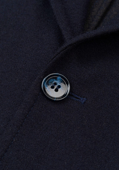 Hollow Navy Boiled Wool Jacket