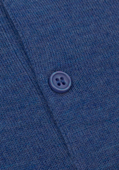 Polar Blue Merino Wool Blend Pullover