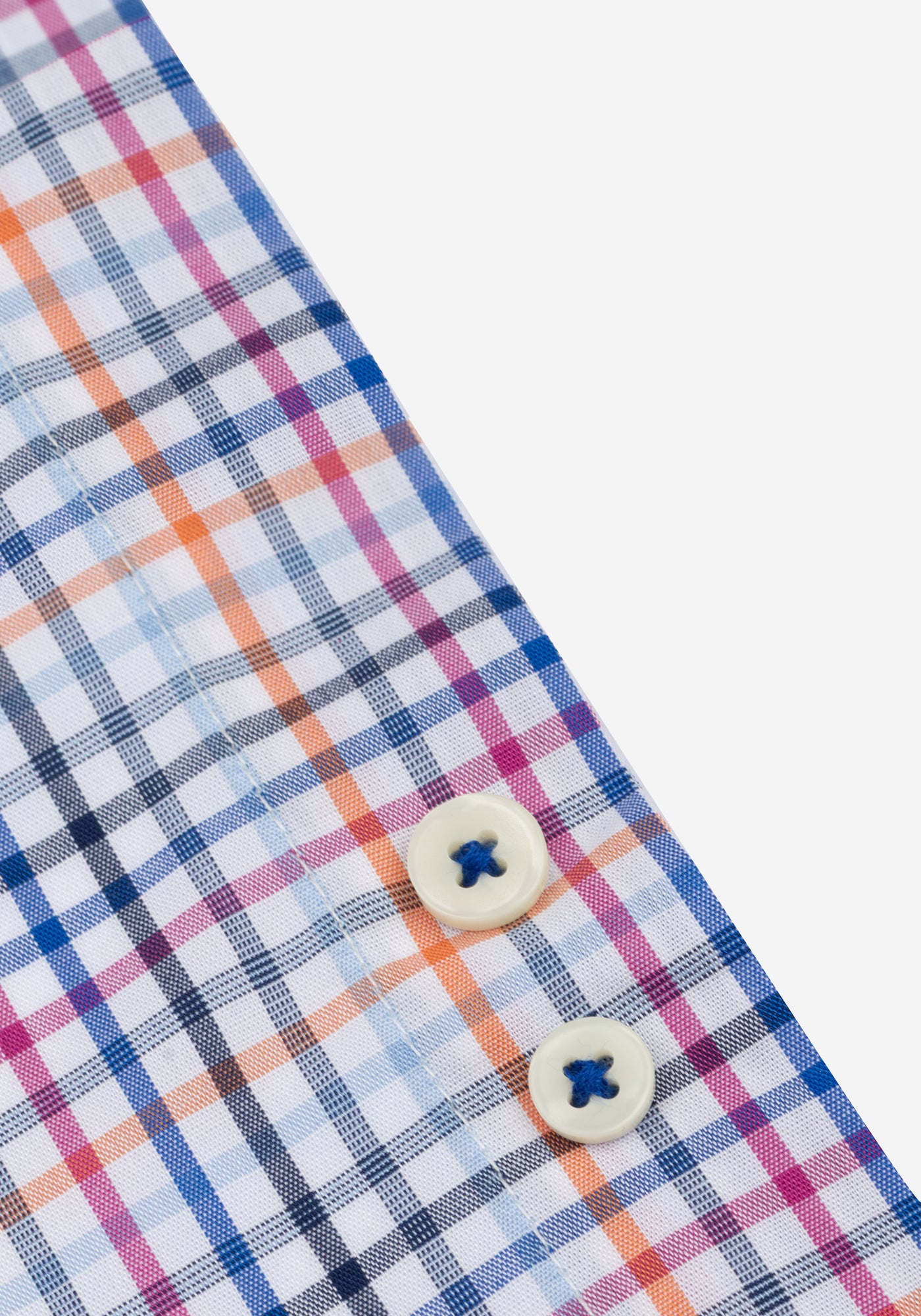 Sunset Blue Checked Oxford Shirt