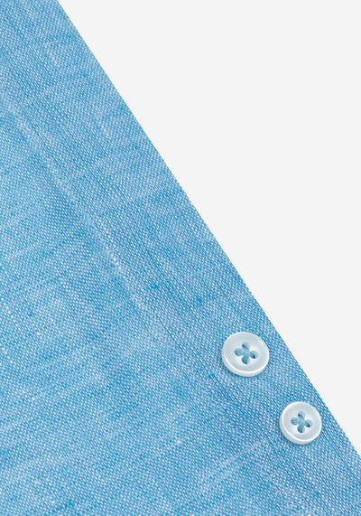 Coastal Blue Belgian Linen Shirt