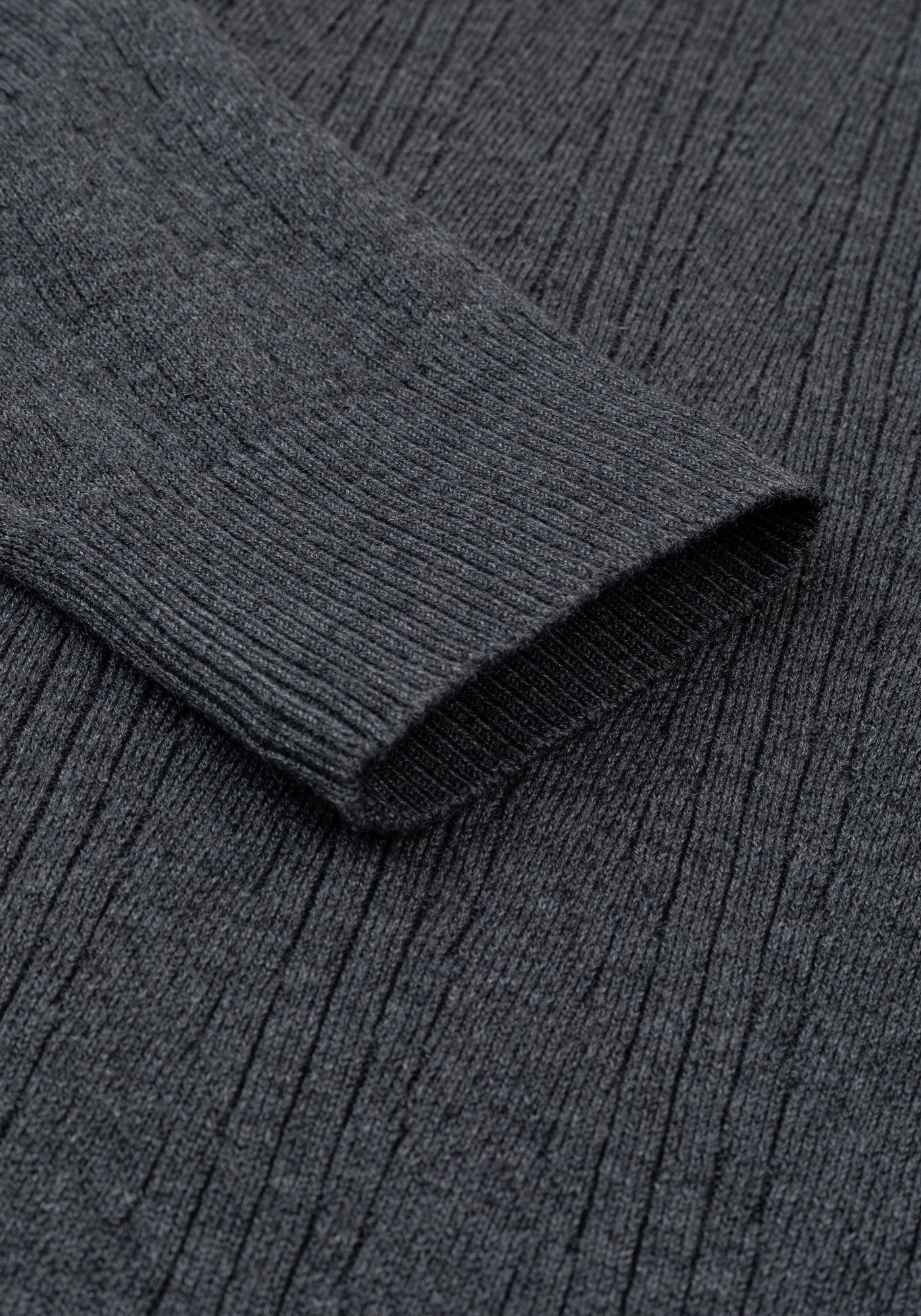 Raven Grey Double-Zipped Merino Wool Blend Pullover