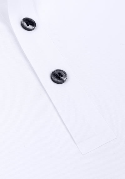 Pure White Aero-Hybrid Polo Shirt