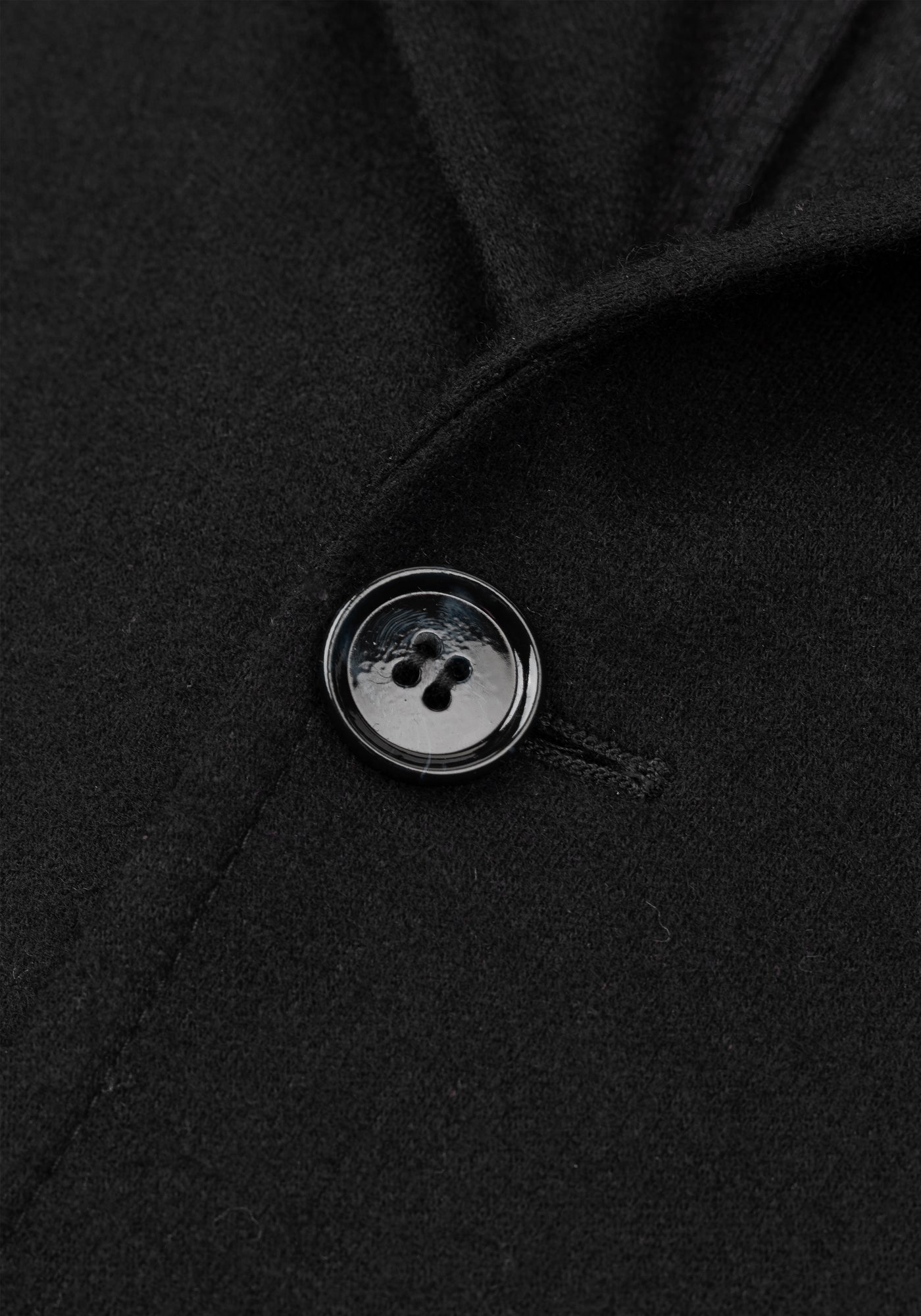 Midnight Black Boiled Wool Jacket