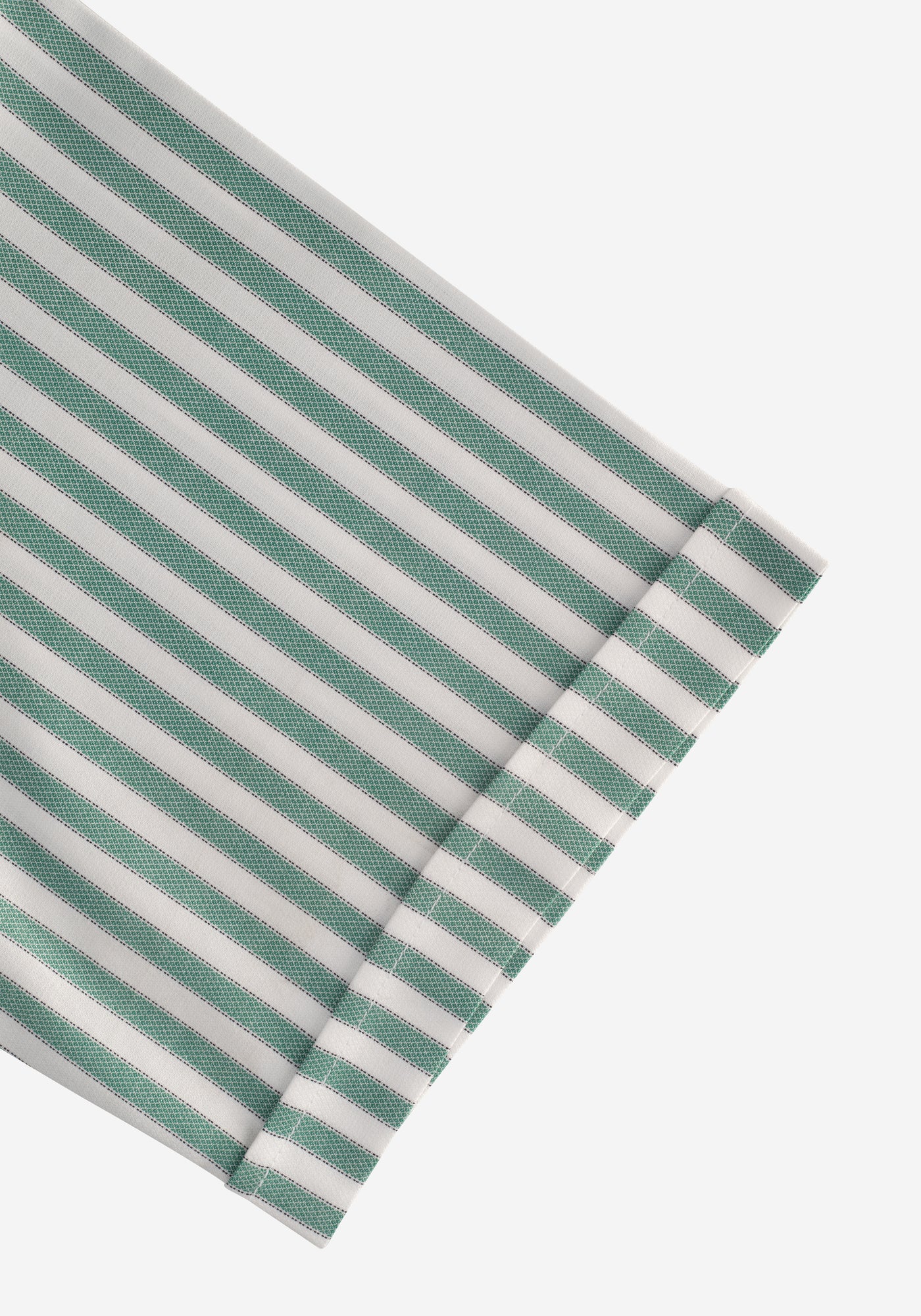 Cactus Green Stripe Basket Weave Shirt - Short Sleeve