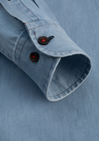 Dusk Blue Selvedge Denim Shirt