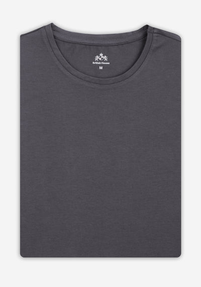 Phantom Grey Cotton Undershirt - Short Sleeve