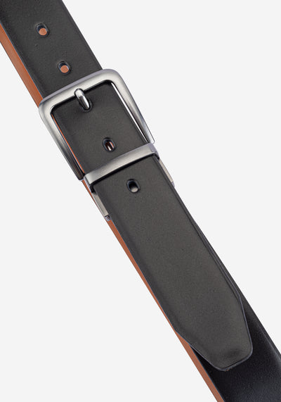 Dim Black Double-Face Spanish Genuine Leather Belt