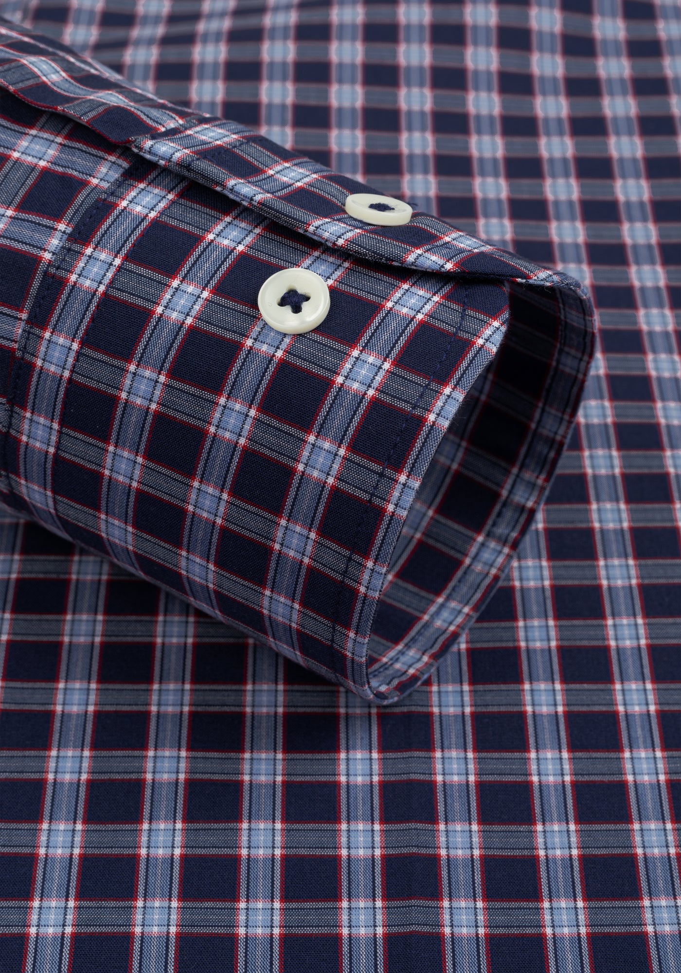 Galaxy Navy Checked Oxford Shirt
