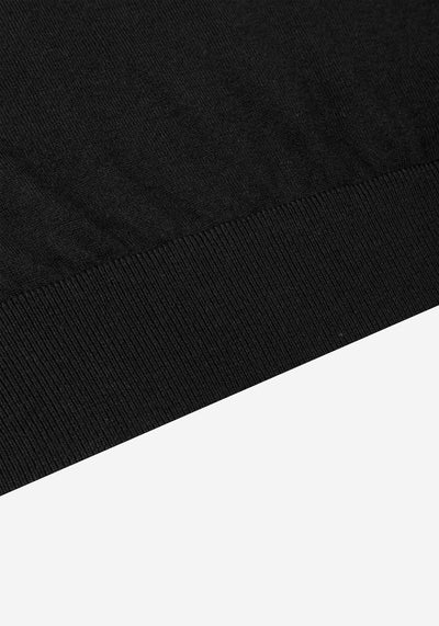 Nightfall Black Merino Wool Blend Pullover