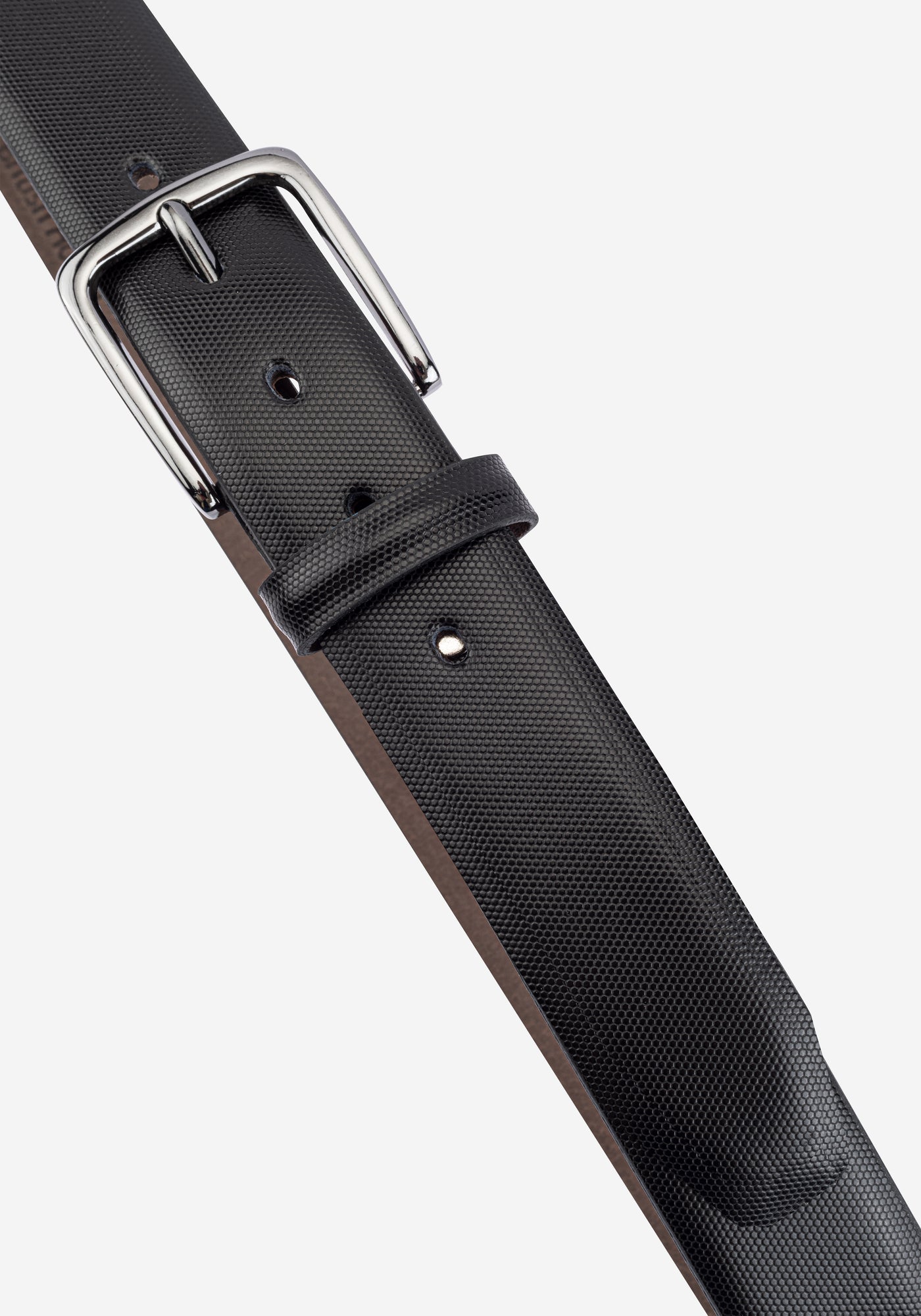 Panther Black Spanish Genuine Leather Patterned Belt