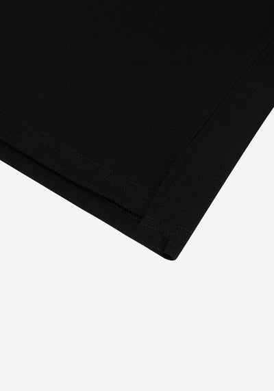 Raven Black Cotton Polo Shirt