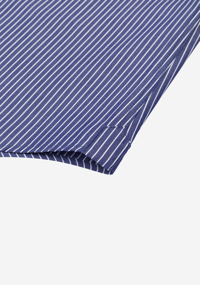 Midnight Navy Stripe Poplin Shirt