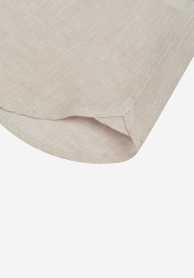 Palm Beige Belgian Linen Shirt