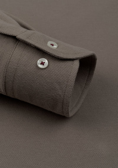 Cocoa Brown Piqué Shirt