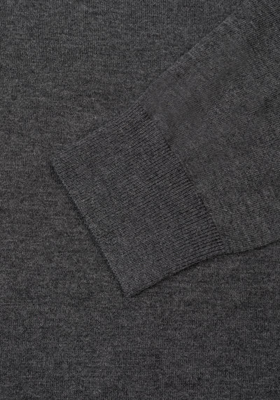 Coal Grey Merino Wool Blend Pullover