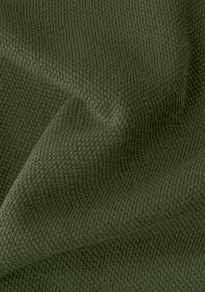 Forest Olive Knitted Polo Shirt