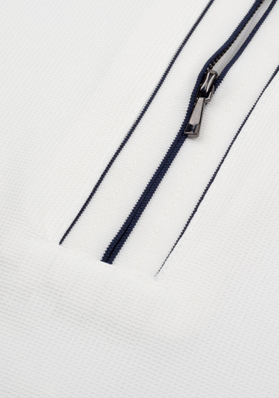 Halo White Aero-Hybrid Polo Shirt