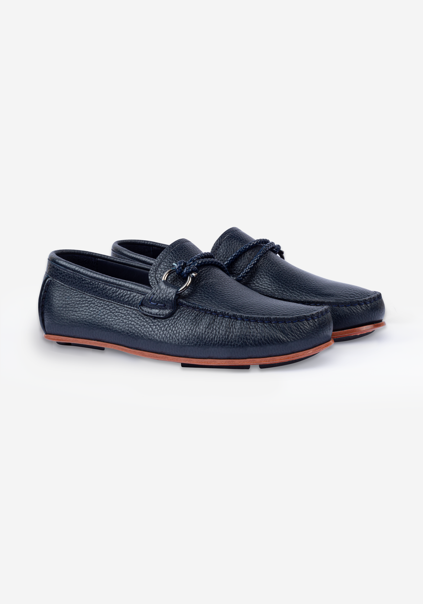 Dawn Blue Calf-Skin Leather Slip On