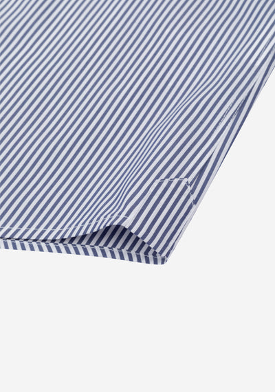 Marine Navy Stripe Aero-Hybrid Shirt