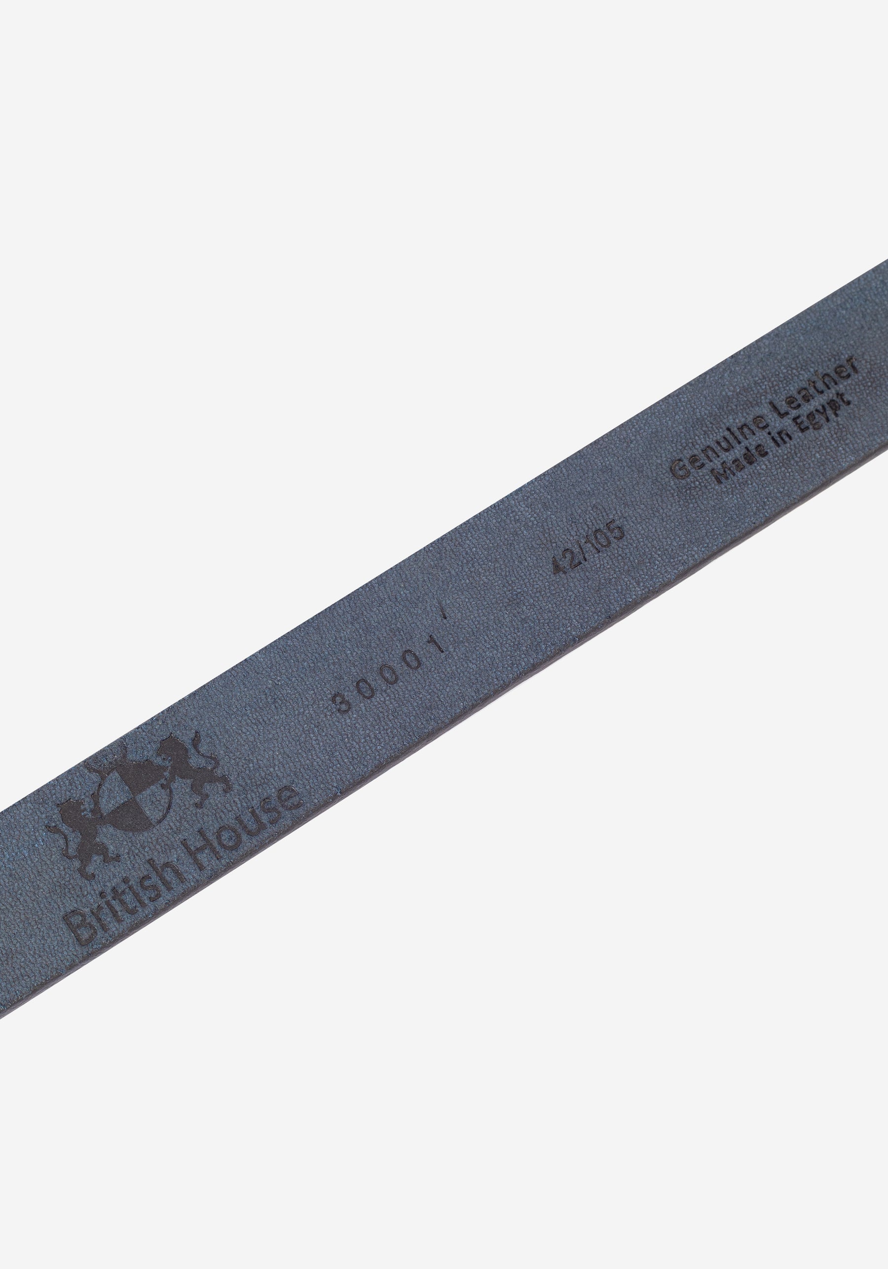 Slate Blue Leather Belt