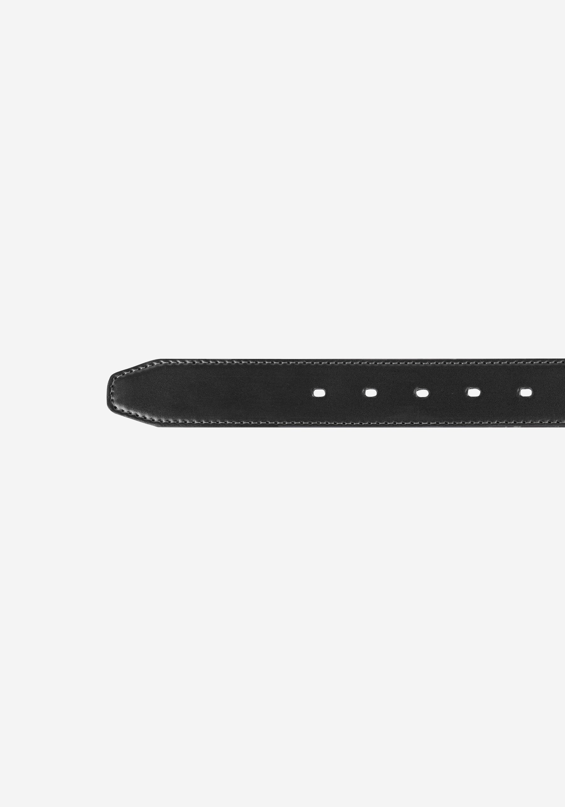 Ink Black Double-Face Genuine Leather Belt