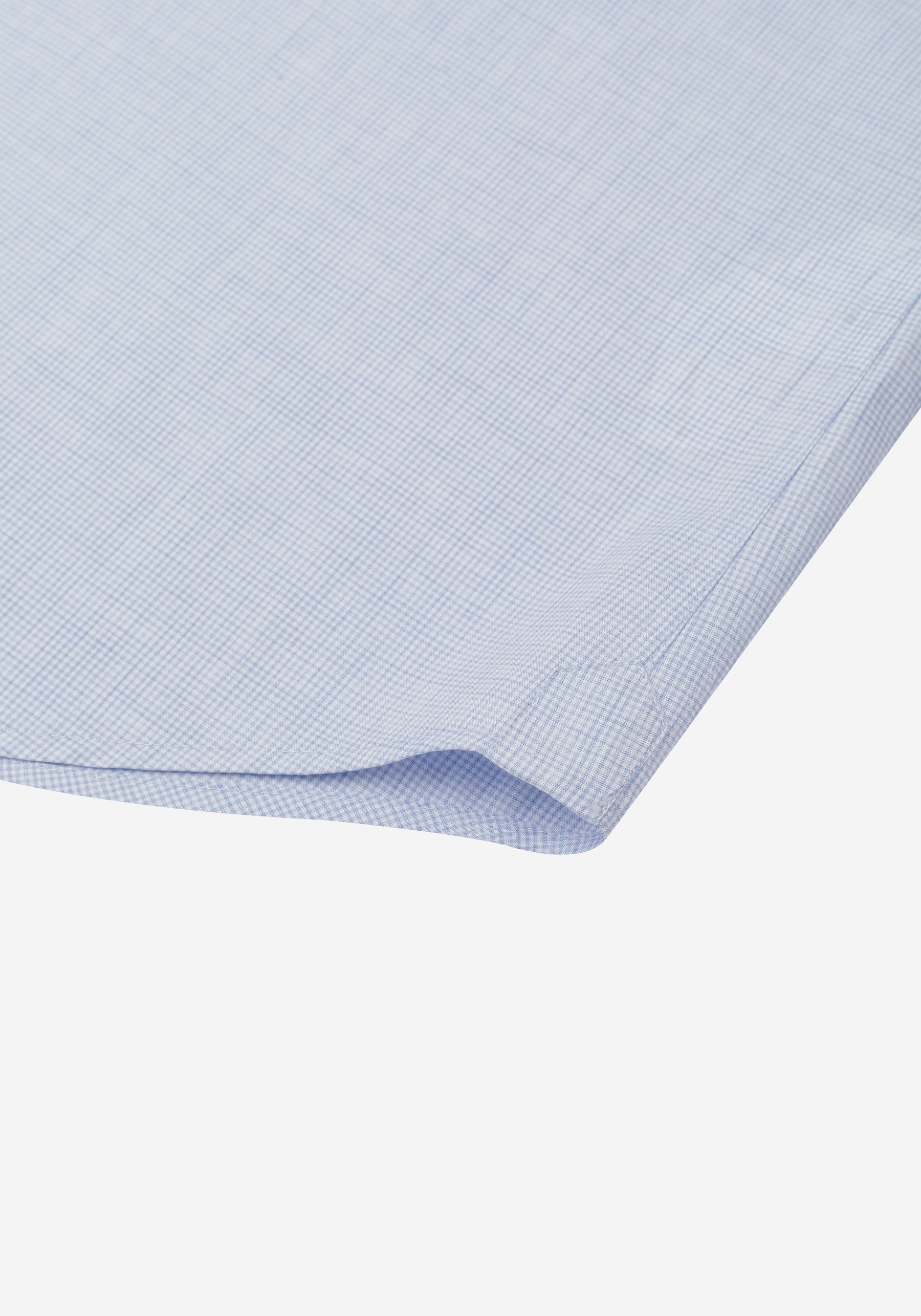 Cornflower Blue Checked Light Oxford Shirt