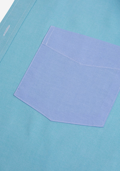Aqua Tri-Tone Oxford Shirt