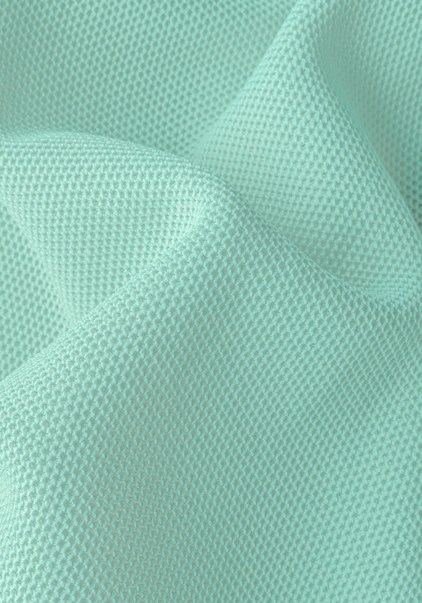 Coastal Mint Polyamide Knitted Polo Shirt