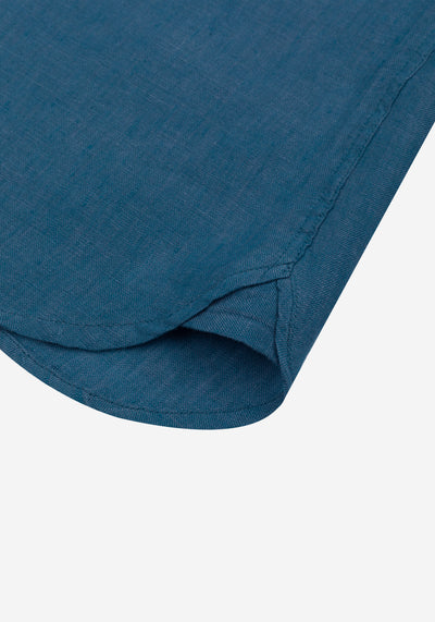 Ocean Teal Belgian Linen Shirt