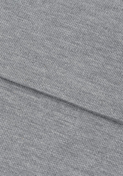 Heather Grey Cotton Polo Shirt
