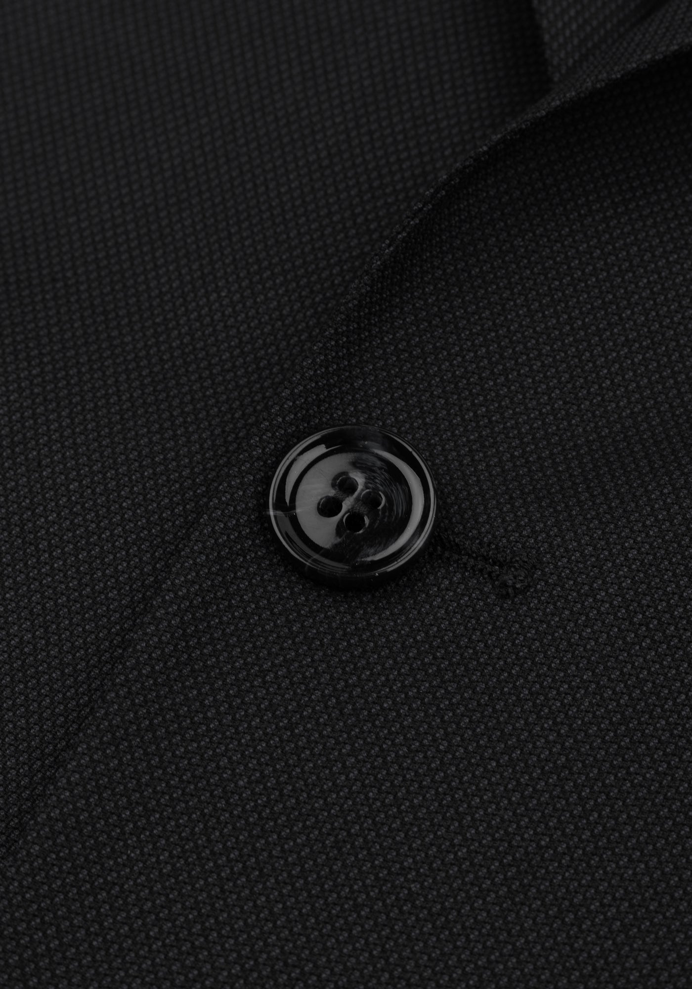 Obsidian Black Dotted Poly Suit