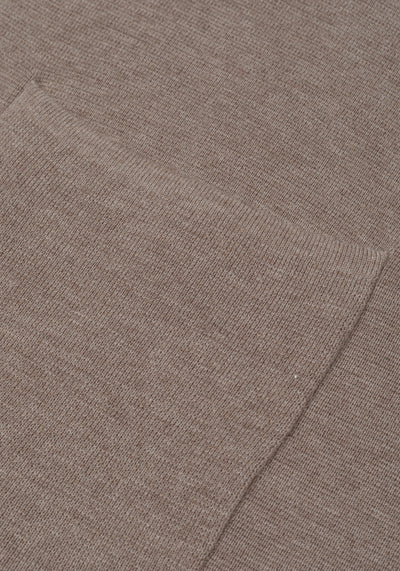 Dune Beige Merino Wool Blend Cardigan