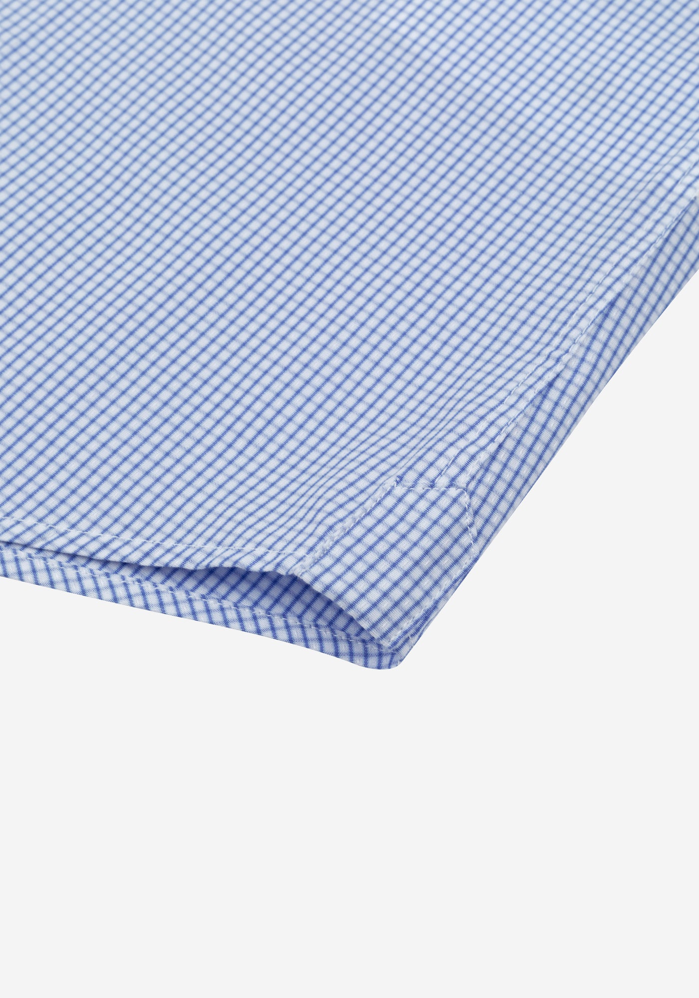 Blossom Blue Checked Basket Weave Shirt