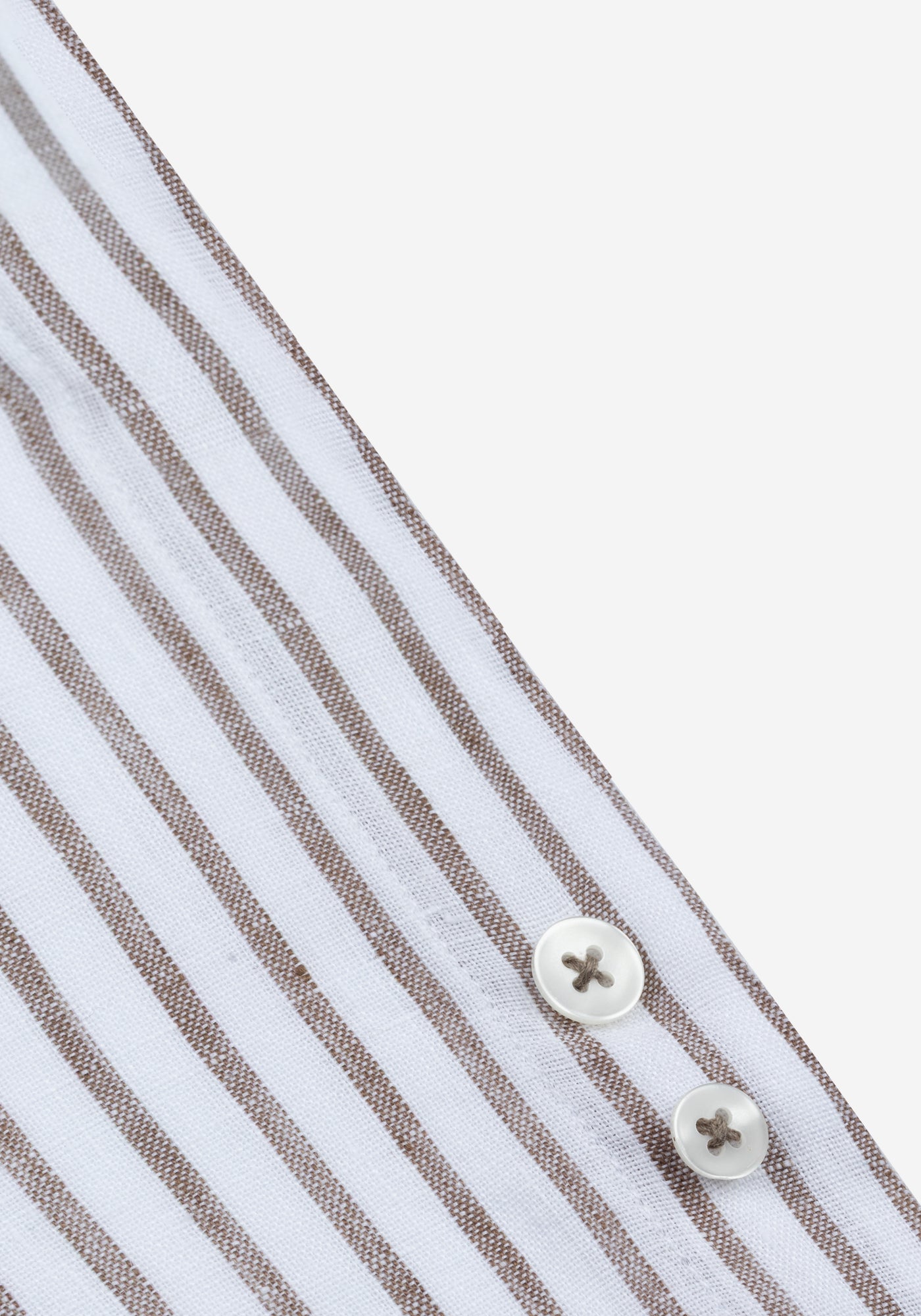 Clay Beige Stripe Belgian Linen Shirt