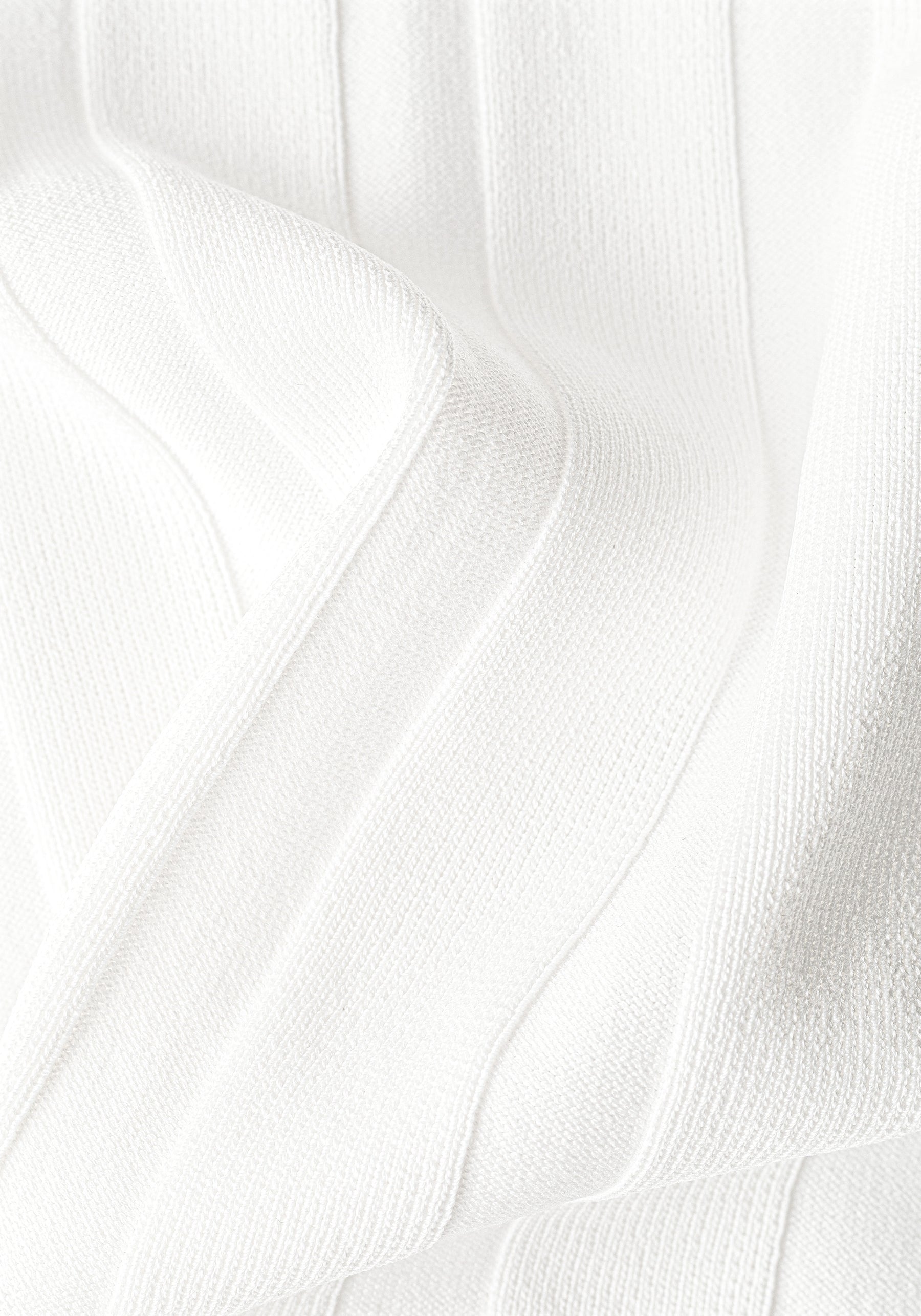 Misty White Polyamide Knitted Polo Shirt