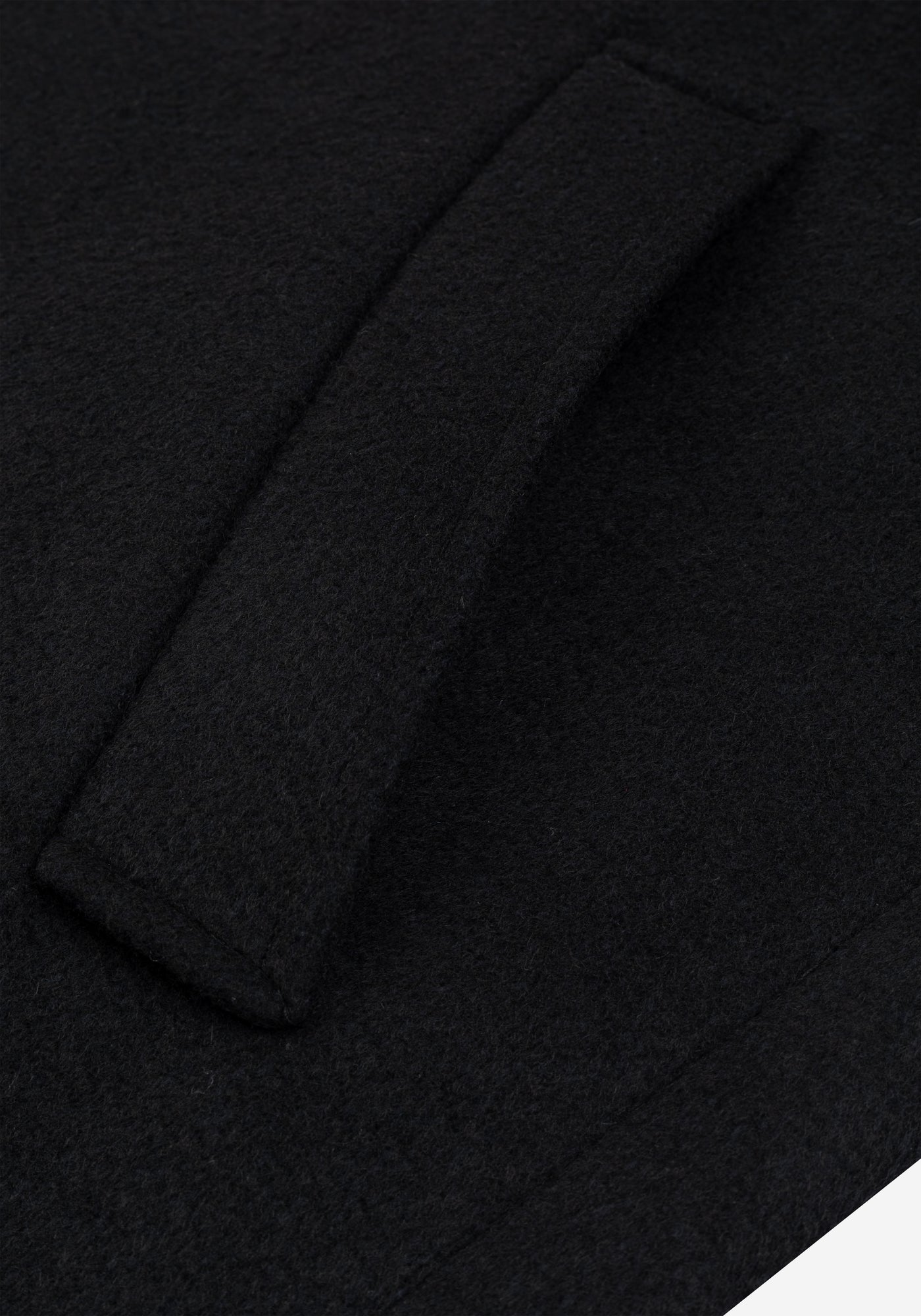 Shadow Black Double-Breasted Poly Coat