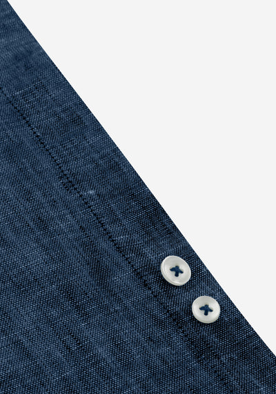 Ink Blue Belgian Linen Shirt