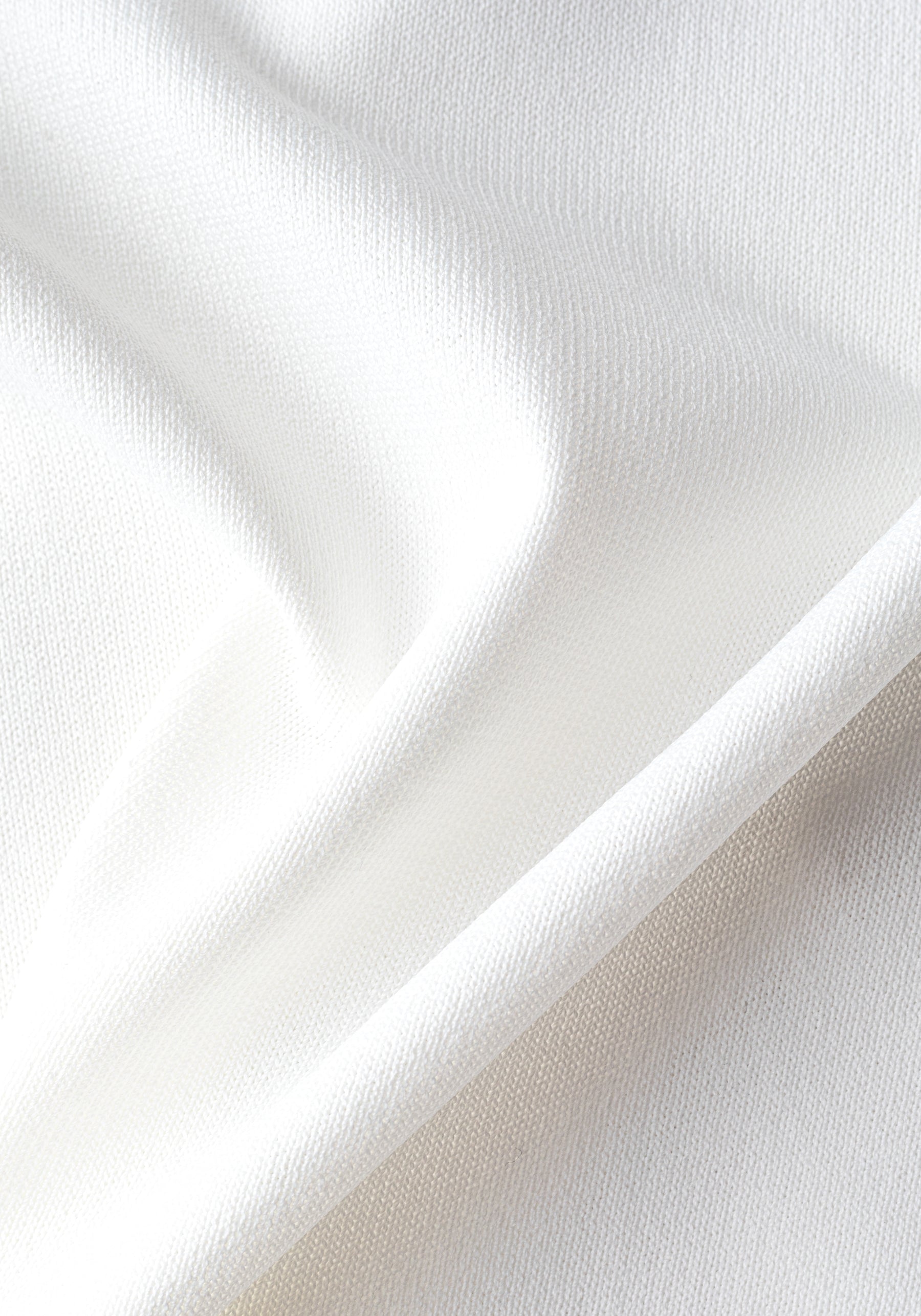 Powder White Polyamide Knitted Polo Shirt