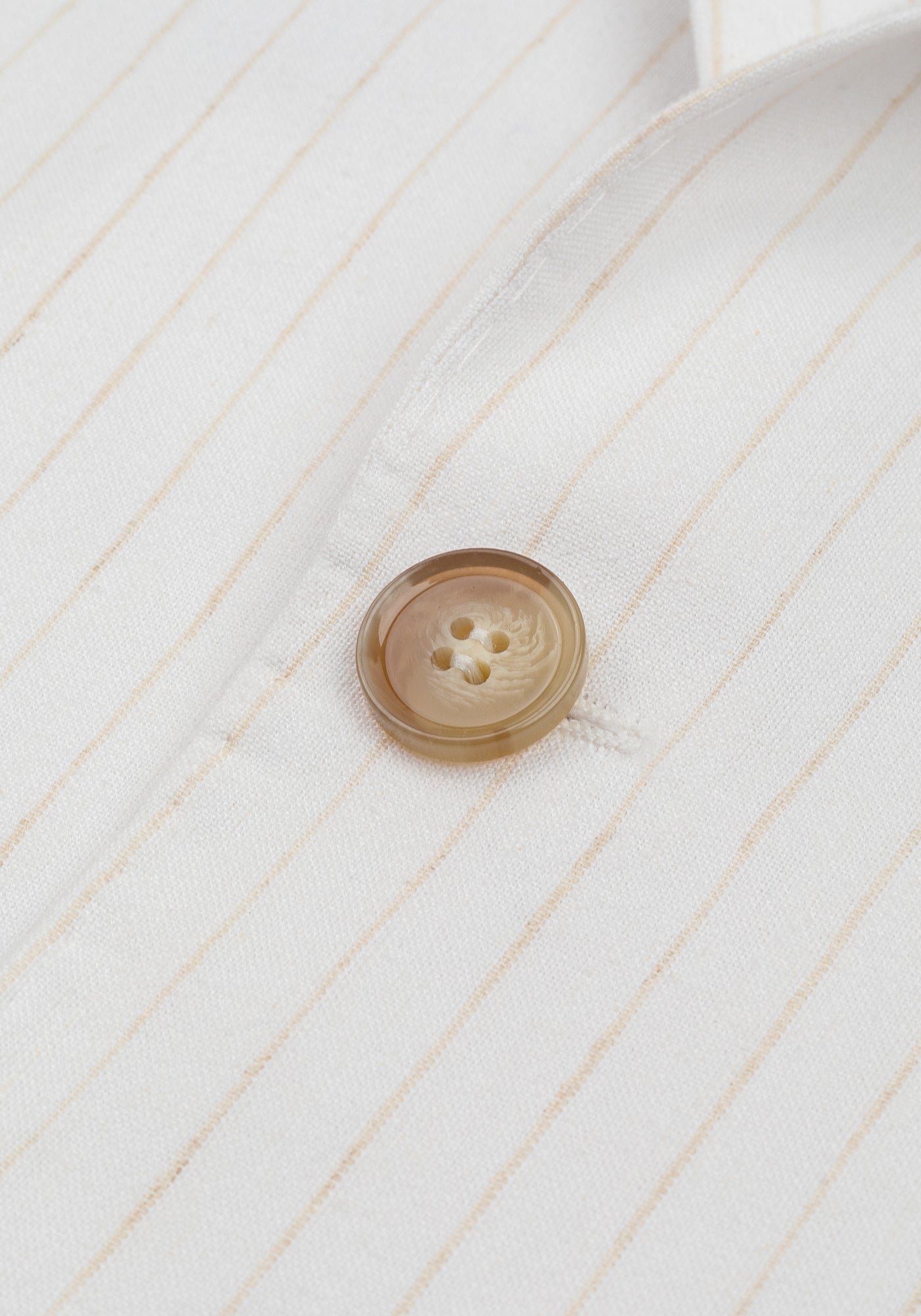 White Desert Beige Stripe Cotton Tencel Linen Blazer