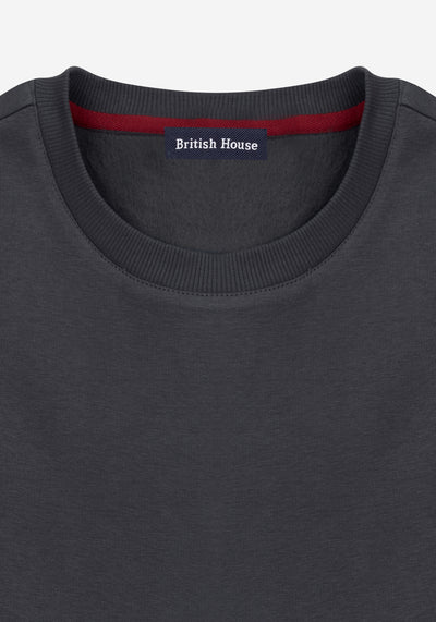 Obsidian Grey Cotton Sweatshirt