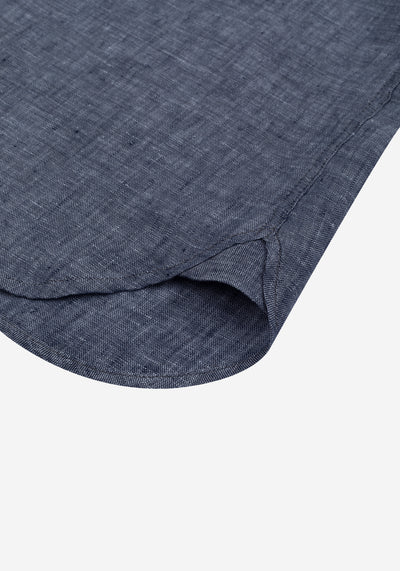 Charcoal Indigo Belgian Linen Shirt
