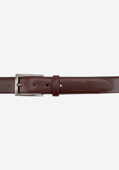 Burnt Burgundy Spanish Genuine Leather Belt