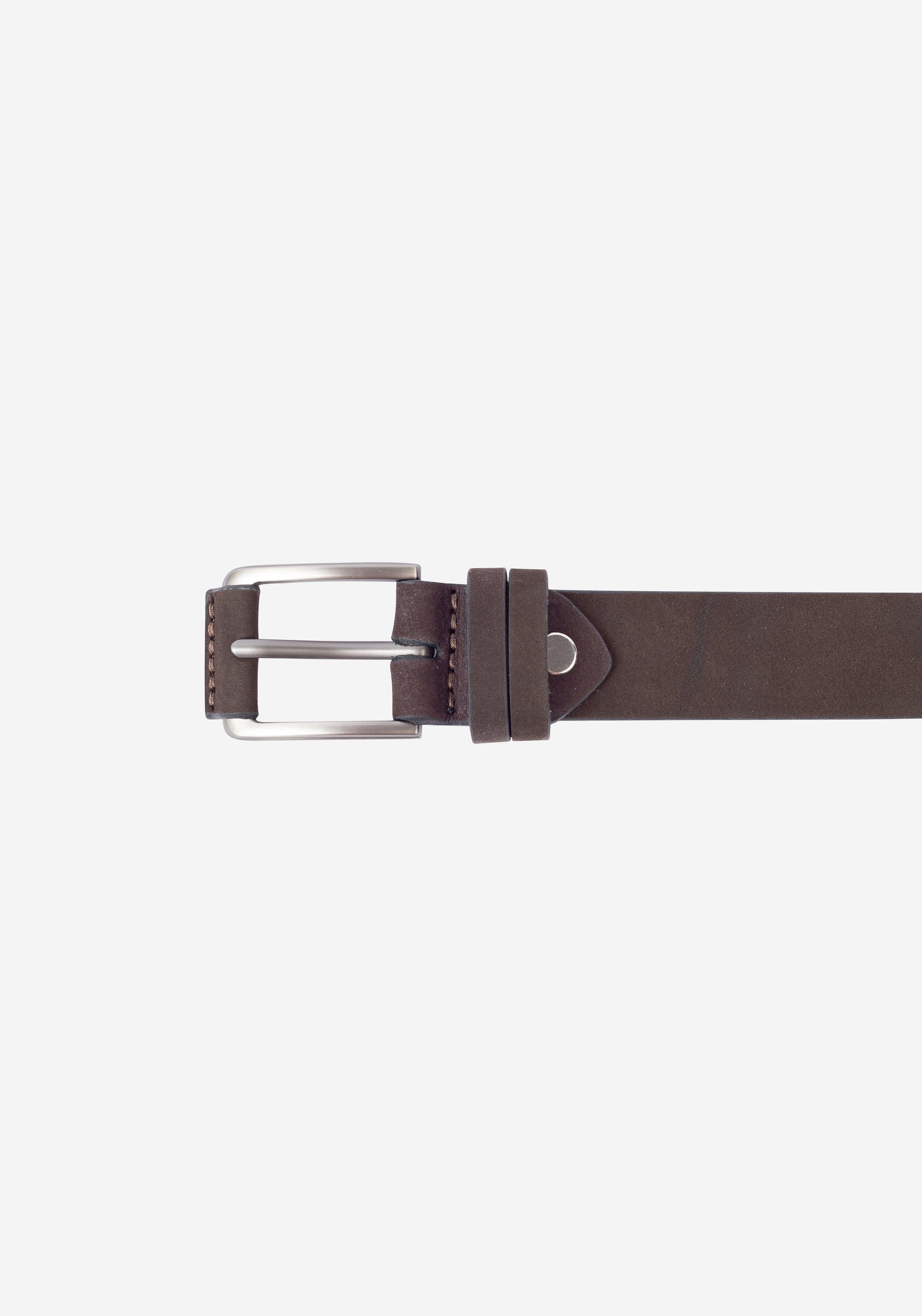Wood Brown Leather Belt
