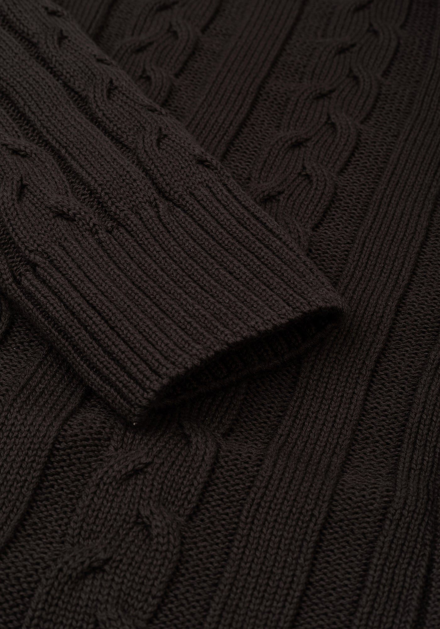 Umber Brown Heavy Knitted Cardigan