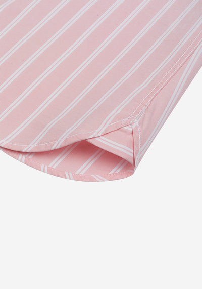 Blush Pink Stripe Oxford Shirt