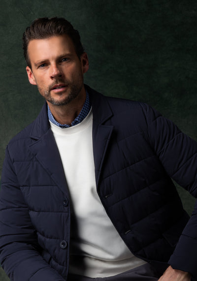Vale Navy Padded Polyamide Jacket