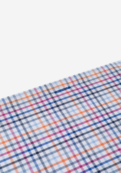 Sunset Blue Checked Oxford Shirt