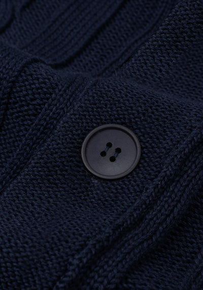 Inkstone Navy Heavy Knitted Cardigan