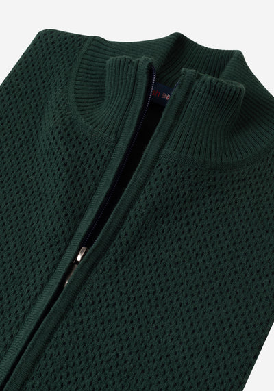 Palm Green Zipped Pullover